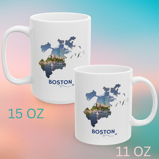 Boston Mug | City Skyline & Sailboat on the Charles River – We Live It