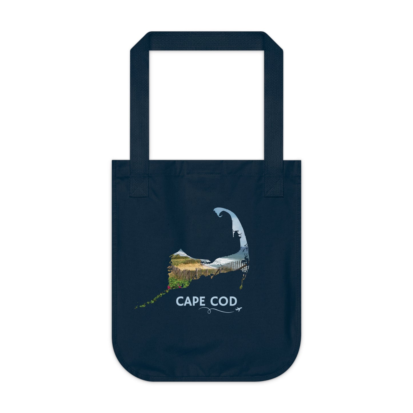 Cape Cod Tote Bag | Beach Roses & Sand Fence Coastal Design