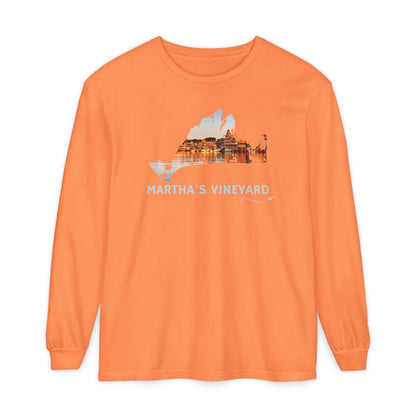 Martha’s Vineyard Long Sleeve Shirt | Oak Bluffs Harbor Sunset