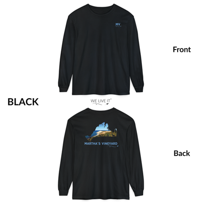 Martha’s Vineyard MV Long Sleeve | Aquinnah Cliffs Outline Back