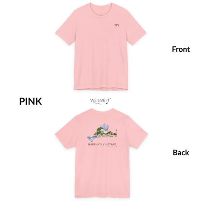 Martha’s Vineyard T-Shirt | MV Front and Edgartown Harbor Back