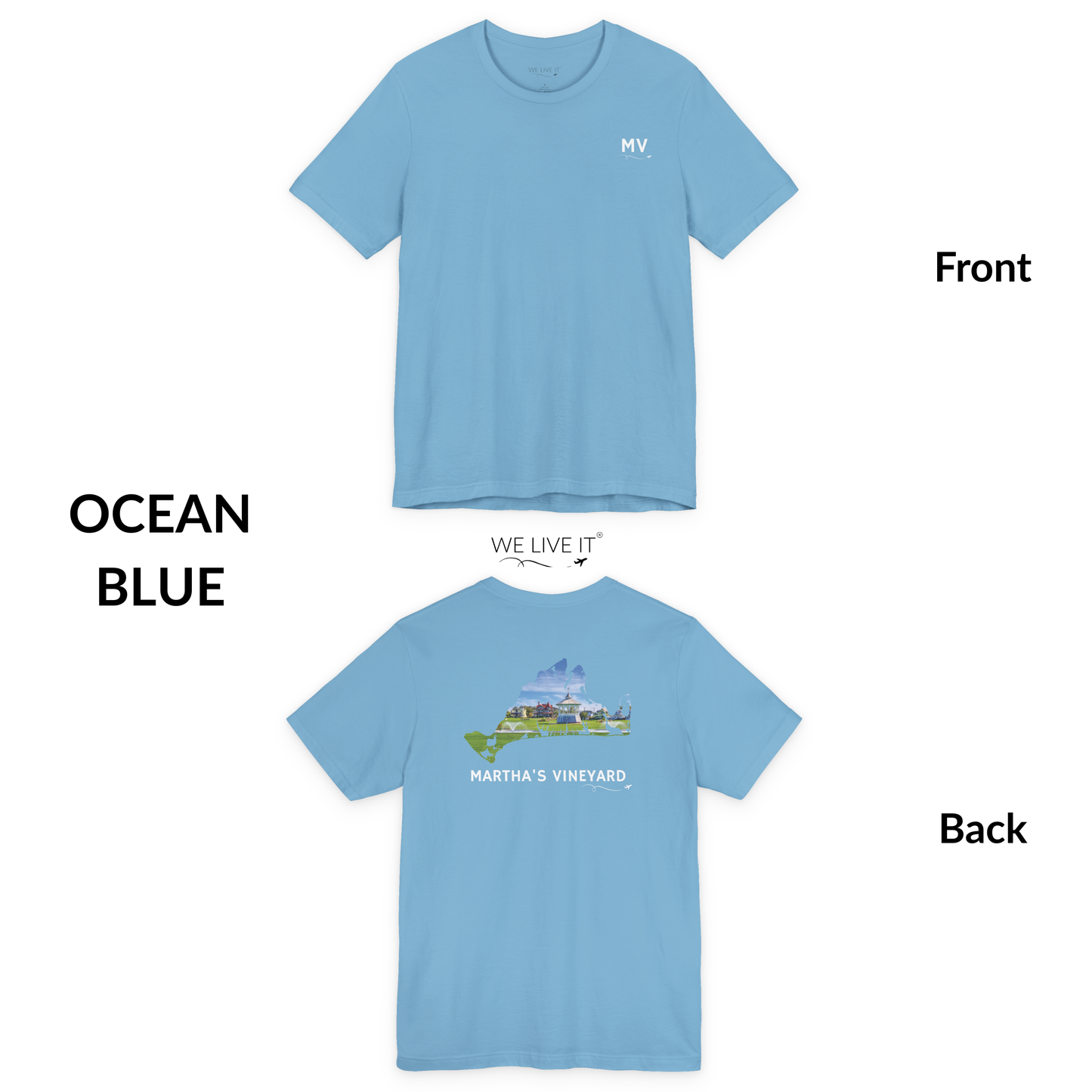 Martha’s Vineyard T-Shirt | MV Front Ocean Park Gazebo & Cottages Back