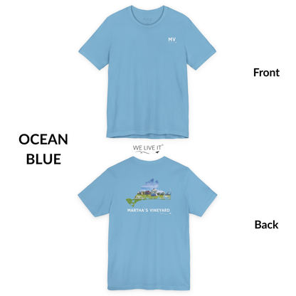 Martha’s Vineyard T-Shirt | MV Front Ocean Park Gazebo & Cottages Back