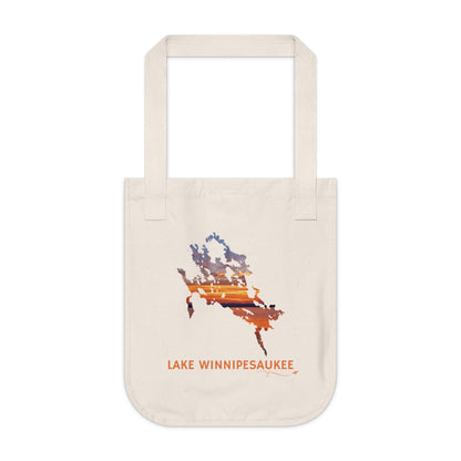 Lake Winnipesaukee Tote Bag | Sunset on the Lake Waterfront Scene