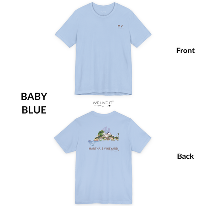 Martha’s Vineyard T-Shirt | MV Front and Edgartown Harbor Back