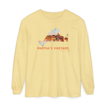Martha’s Vineyard Long Sleeve Shirt | Oak Bluffs Harbor Sunset