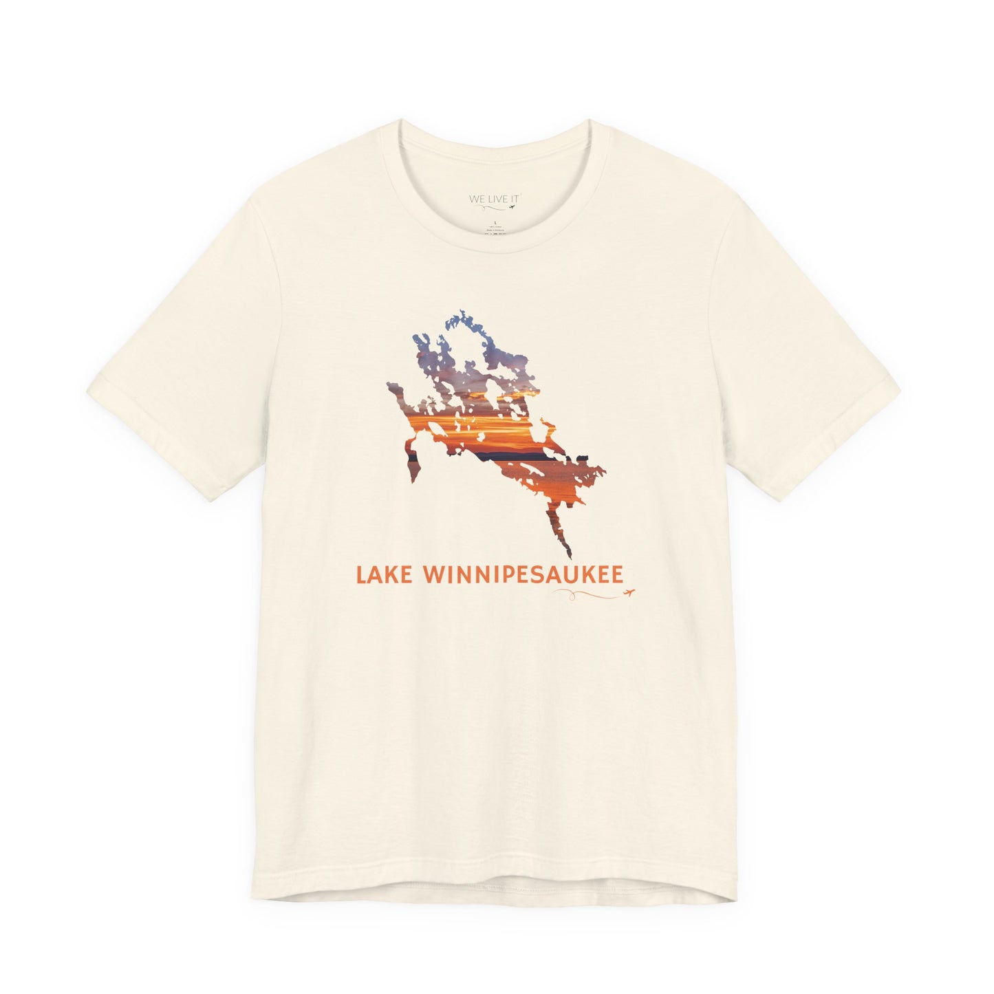 Lake Winnipesaukee T-Shirt | Sunset Lake Outline