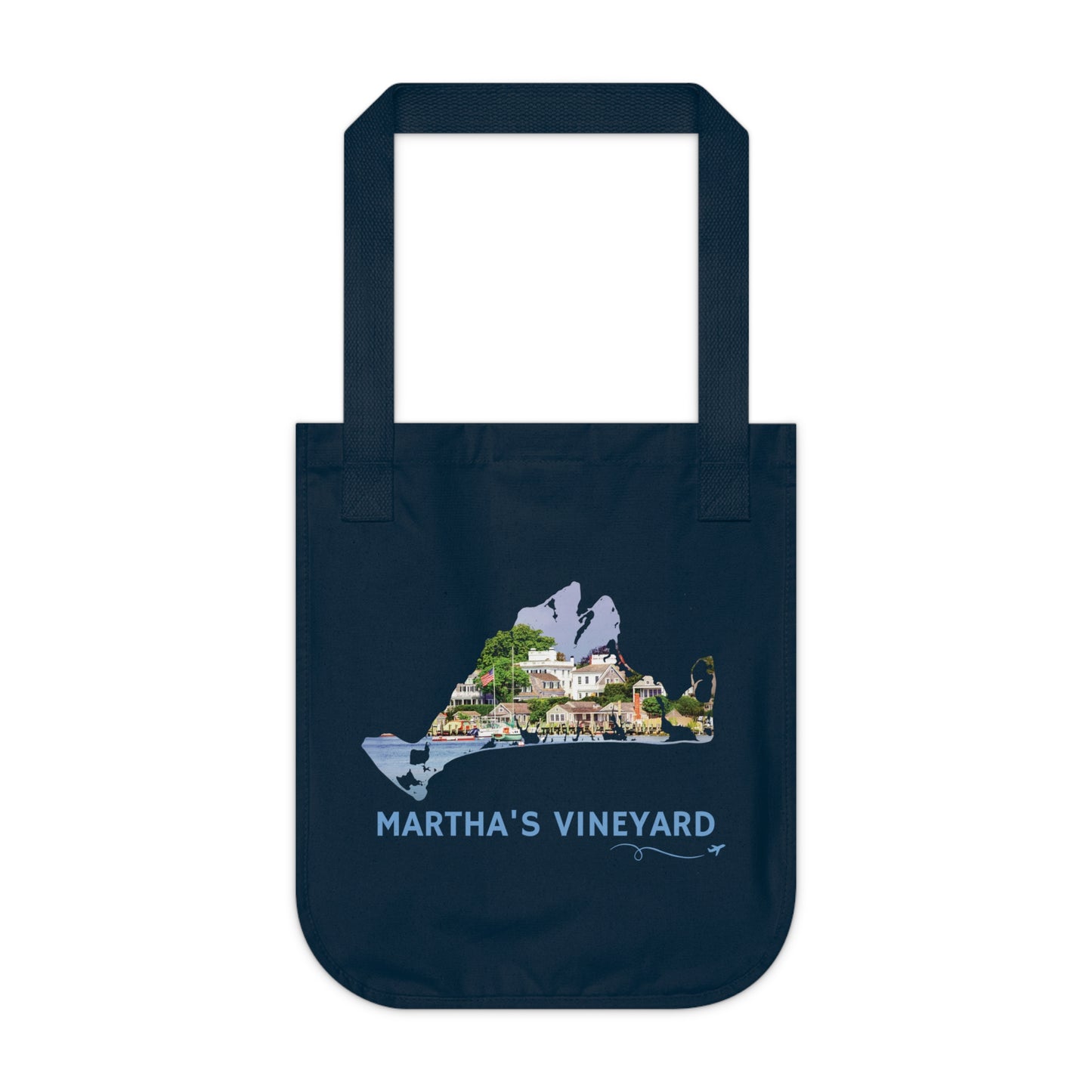Martha’s Vineyard Tote Bag | Edgartown Harbor Coastal Design