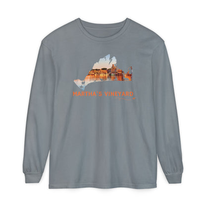 Martha’s Vineyard Long Sleeve Shirt | Oak Bluffs Harbor Sunset