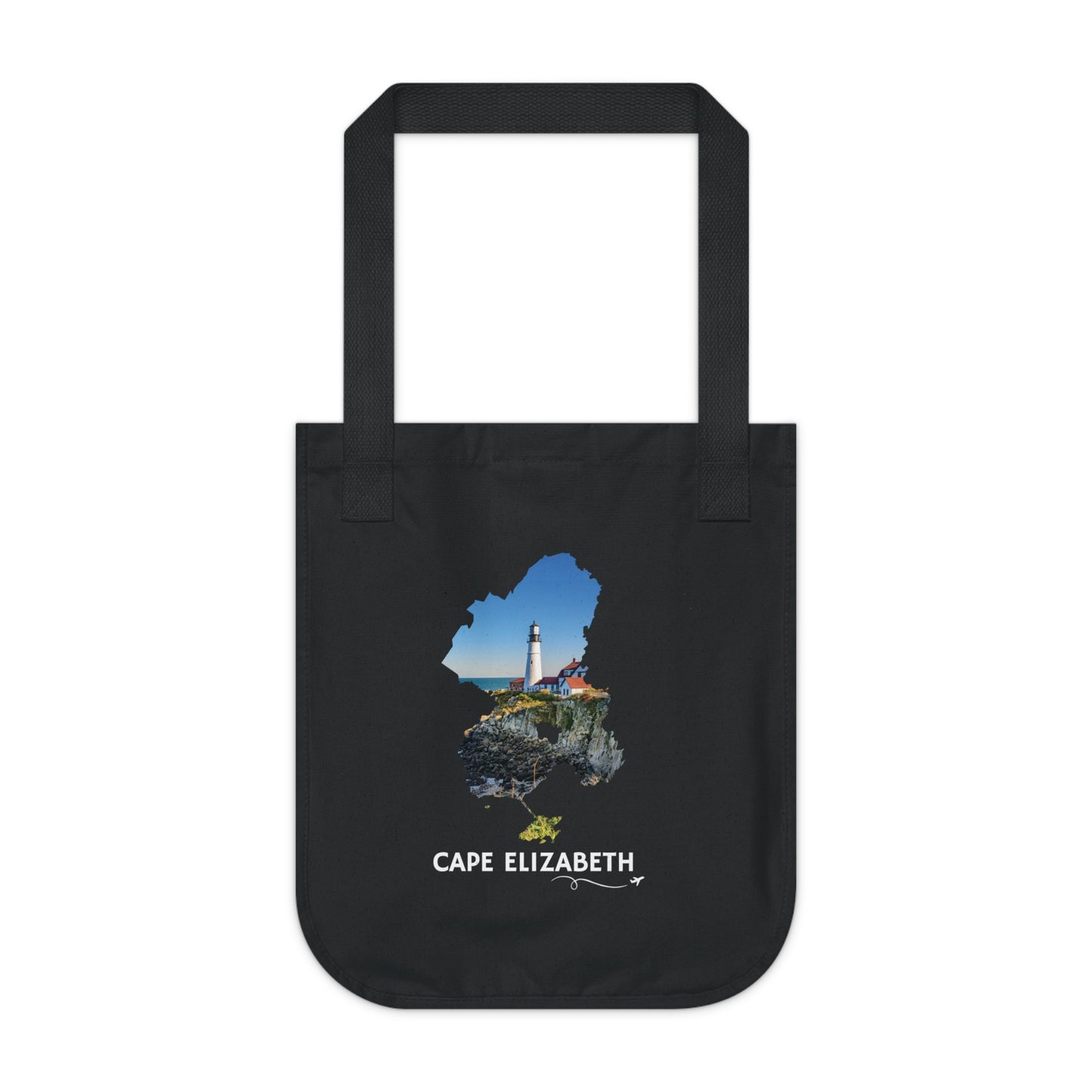 Cape Elizabeth Tote Bag | Portland Head Light & Harbor Waterfront Scene