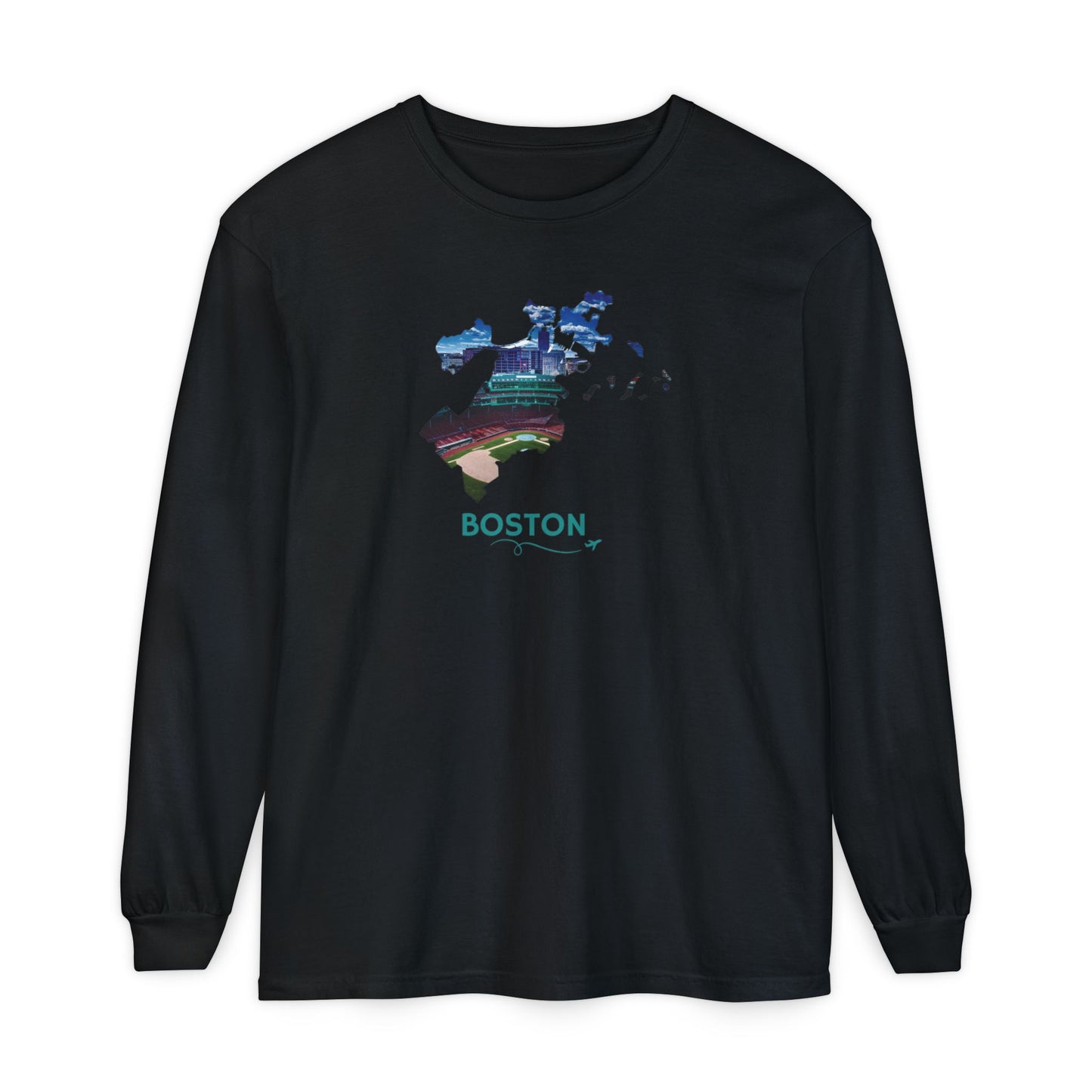 Fenway Park Long Sleeve Shirt | Boston City Outline Tee