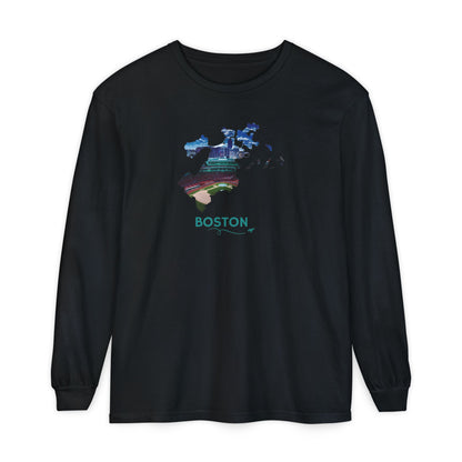 Fenway Park Long Sleeve Shirt | Boston City Outline Tee