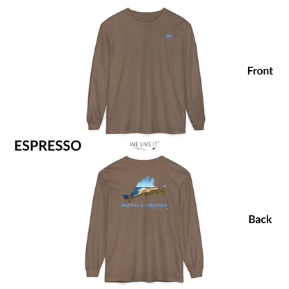 Martha’s Vineyard MV Long Sleeve | Aquinnah Cliffs Outline Back
