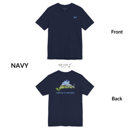 Martha’s Vineyard T-Shirt | MV Front Ocean Park Gazebo & Cottages Back