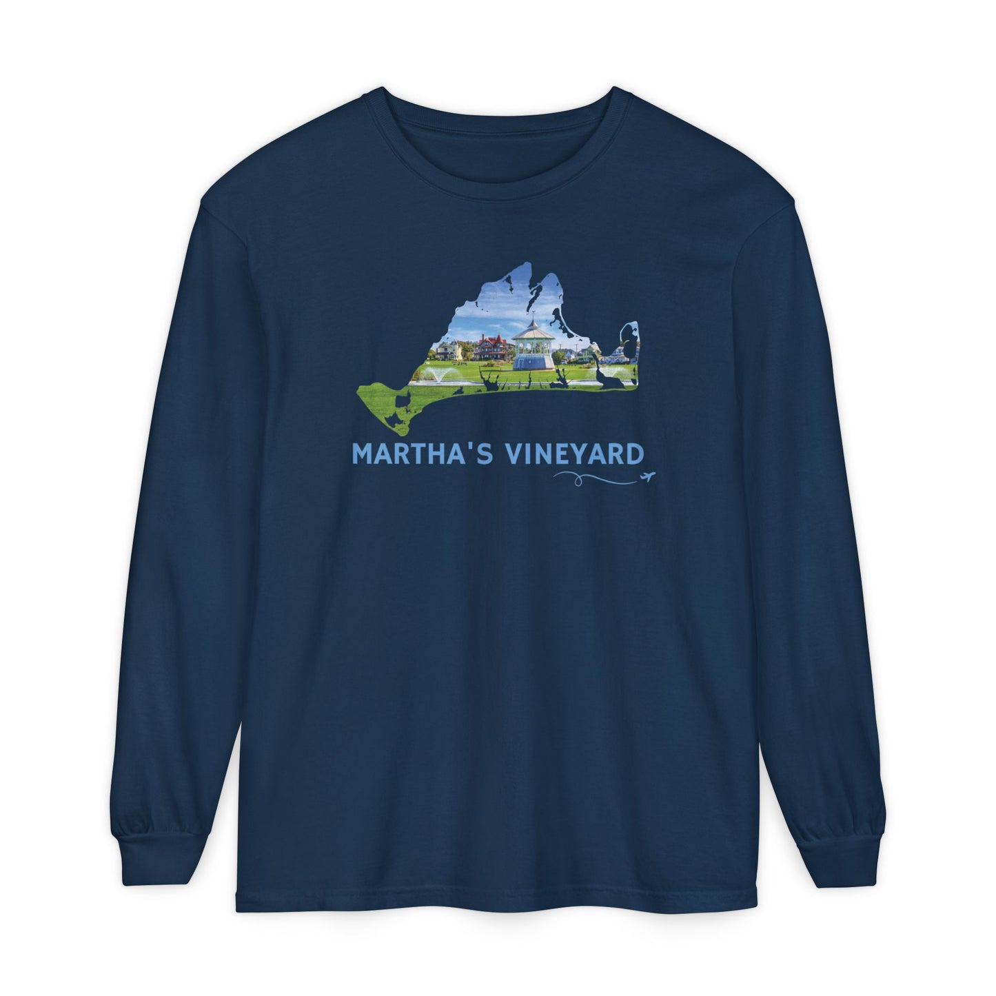 Martha’s Vineyard Outline Long Sleeve | Oak Bluffs Ocean Park