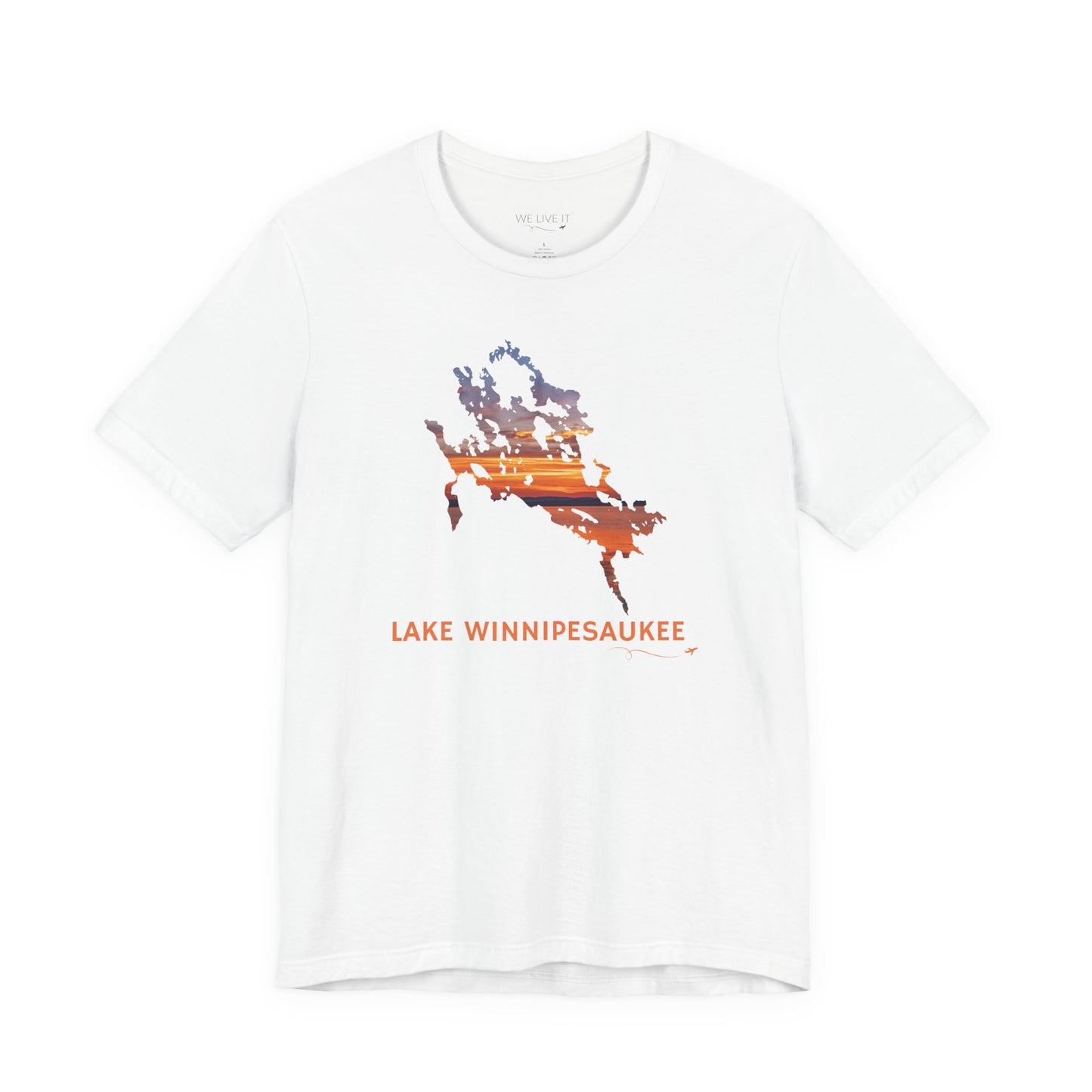 Lake Winnipesaukee T-Shirt | Sunset Lake Outline