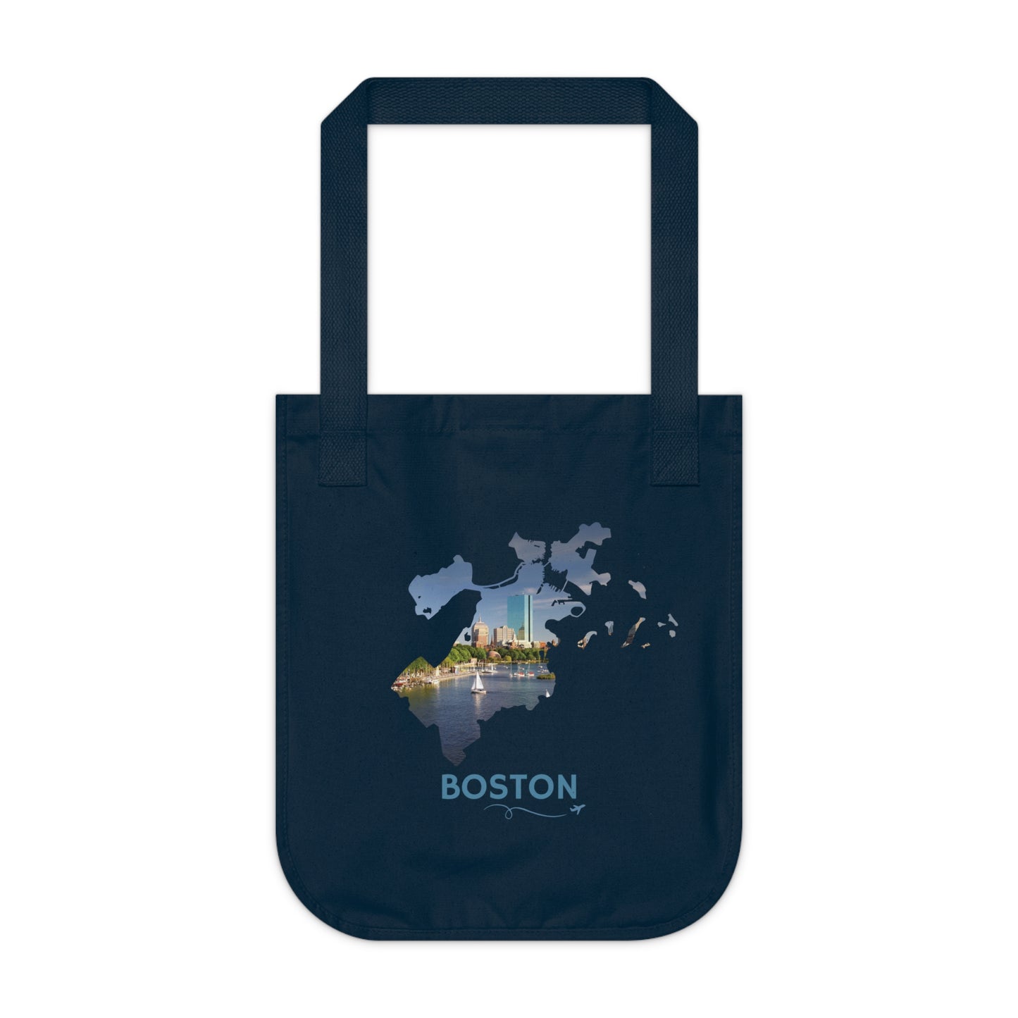 Boston Tote Bag | Hancock Tower & Charles River Waterfront Scene