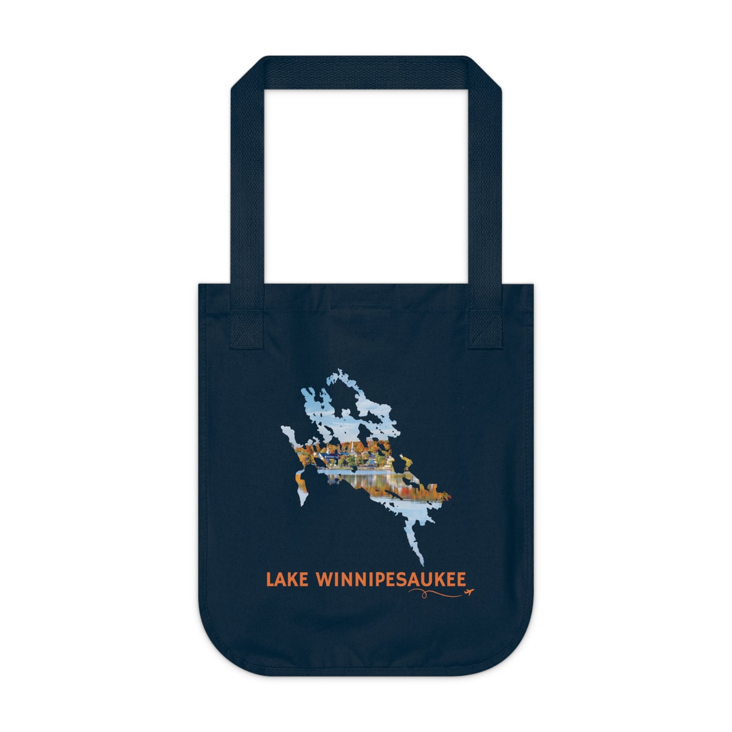 Lake Winnipesaukee Tote Bag | Meredith Foliage & Lake Waterfront Scene