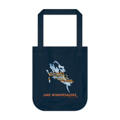 Lake Winnipesaukee Tote Bag | Meredith Foliage & Lake Waterfront Scene