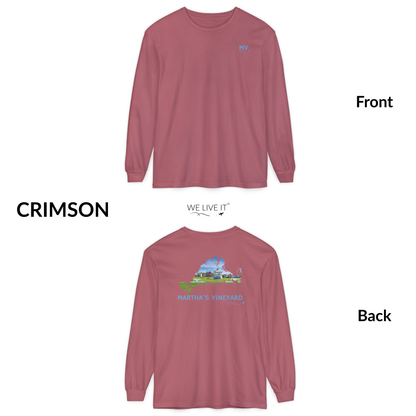 Martha’s Vineyard Outline Long Sleeve | MV Front & Ocean Park Back