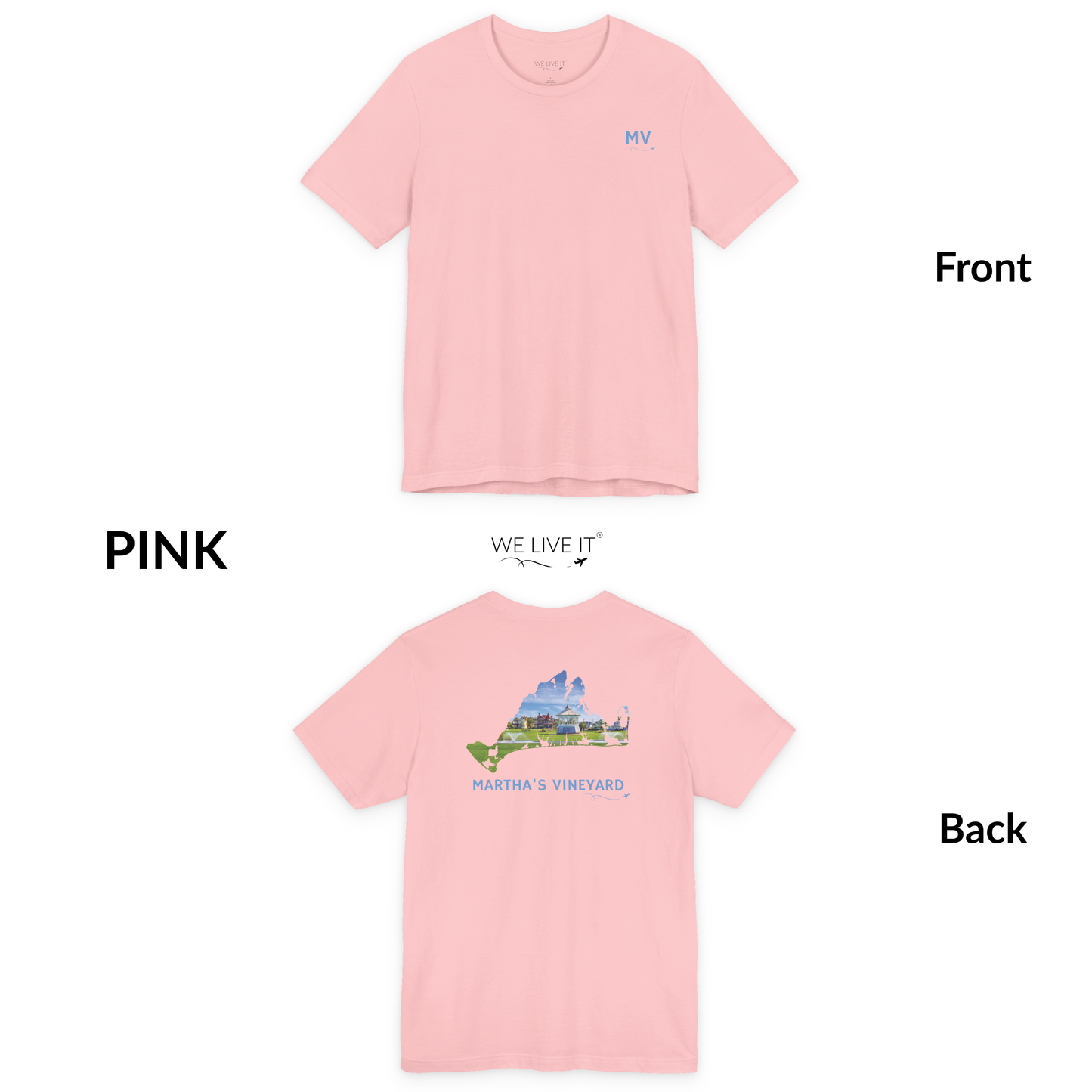 Martha’s Vineyard T-Shirt | MV Front Ocean Park Gazebo & Cottages Back