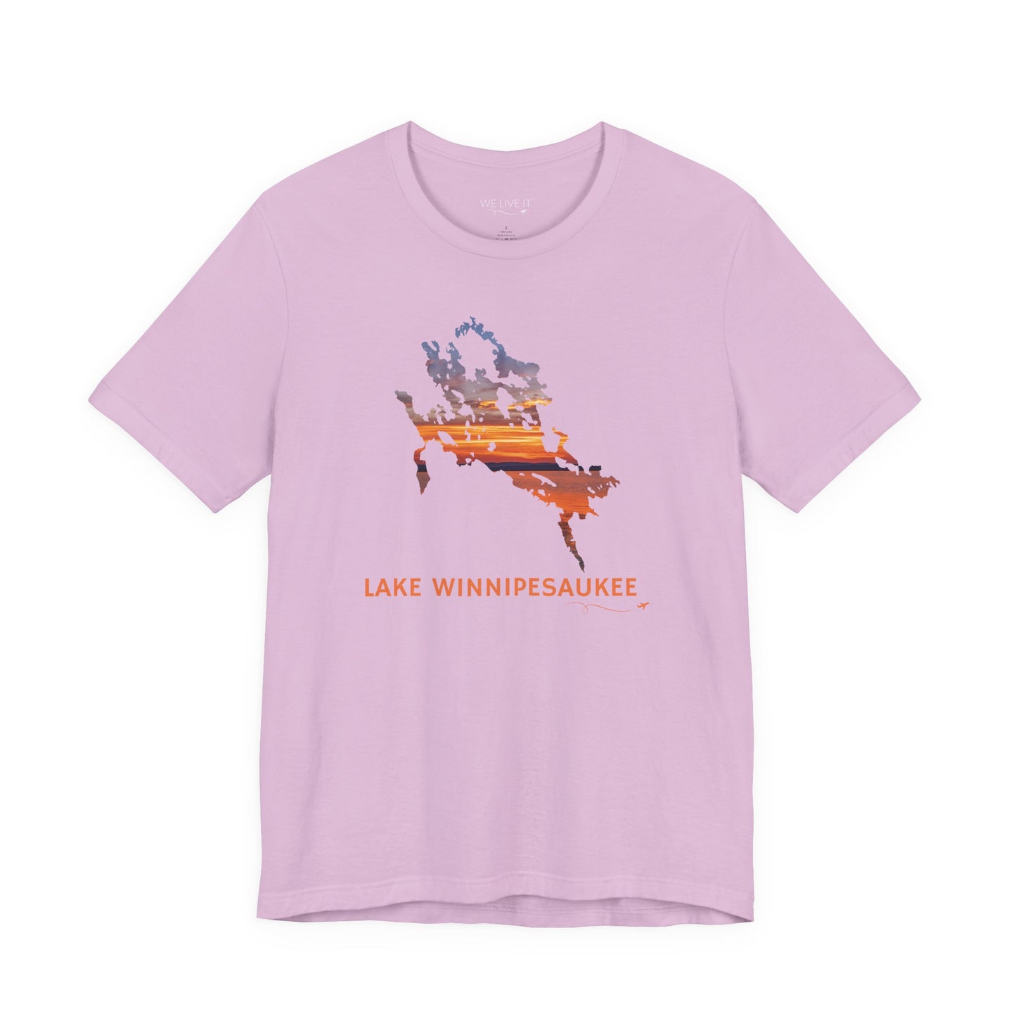 Lake Winnipesaukee T-Shirt | Sunset Lake Outline