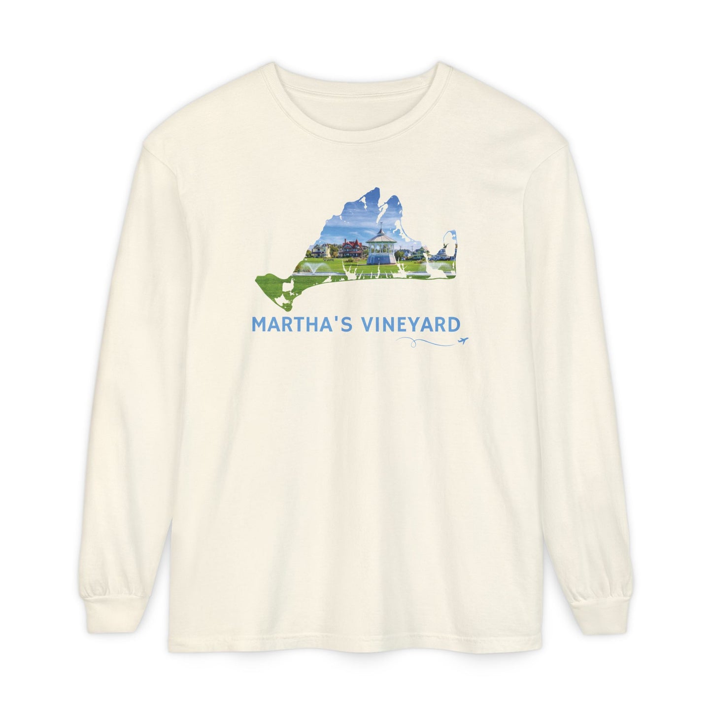 Martha’s Vineyard Outline Long Sleeve | Oak Bluffs Ocean Park