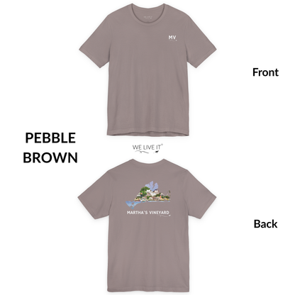 Martha’s Vineyard T-Shirt | MV Front and Edgartown Harbor Back