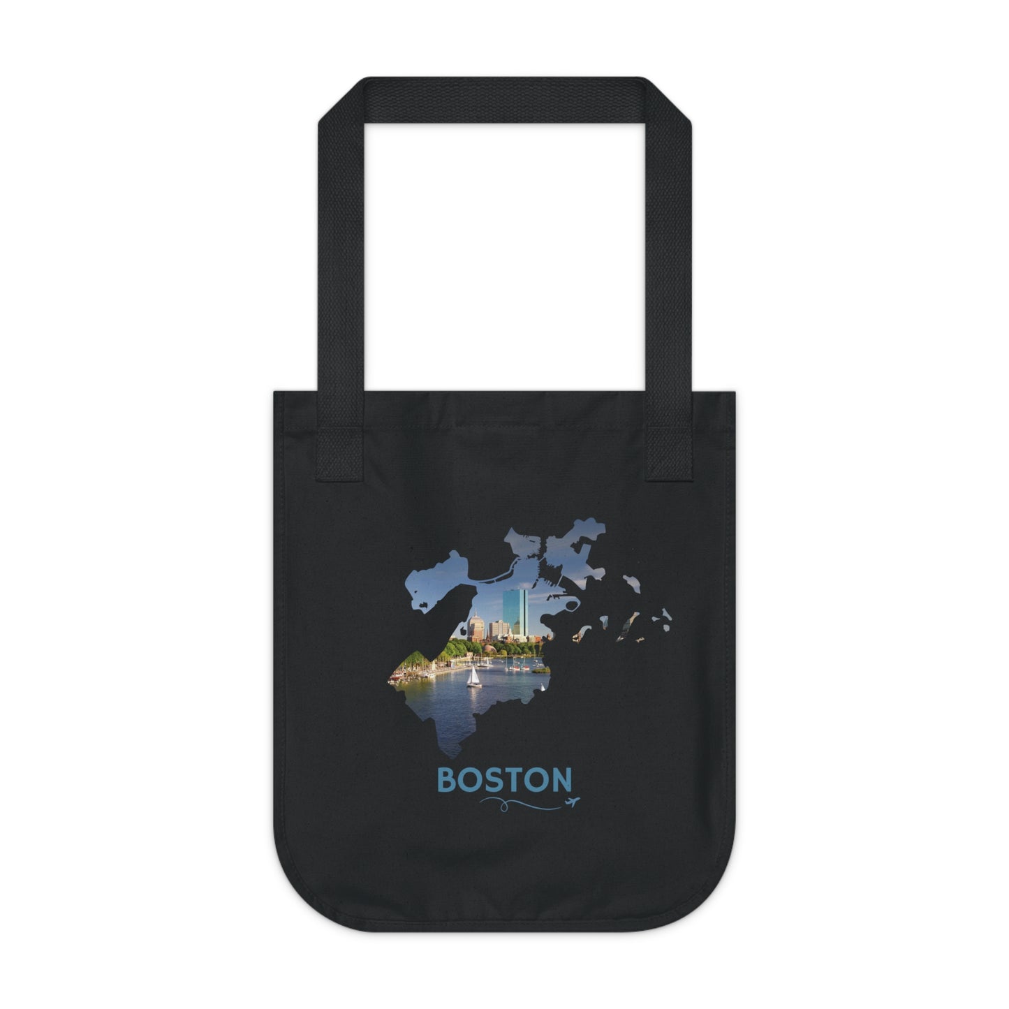 Boston Tote Bag | Hancock Tower & Charles River Waterfront Scene