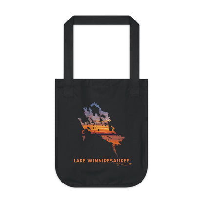 Lake Winnipesaukee Tote Bag | Sunset on the Lake Waterfront Scene