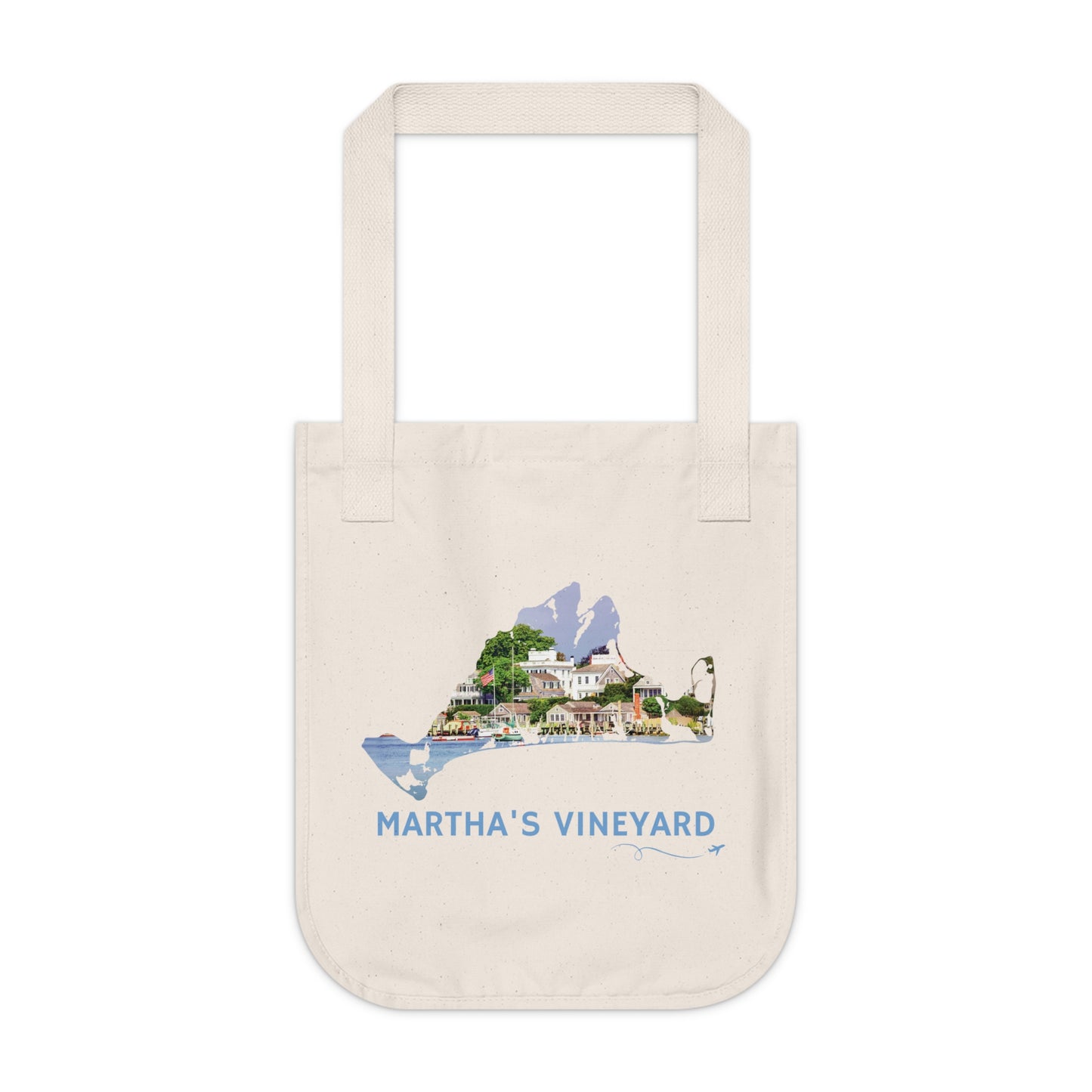 Martha’s Vineyard Tote Bag | Edgartown Harbor Coastal Design