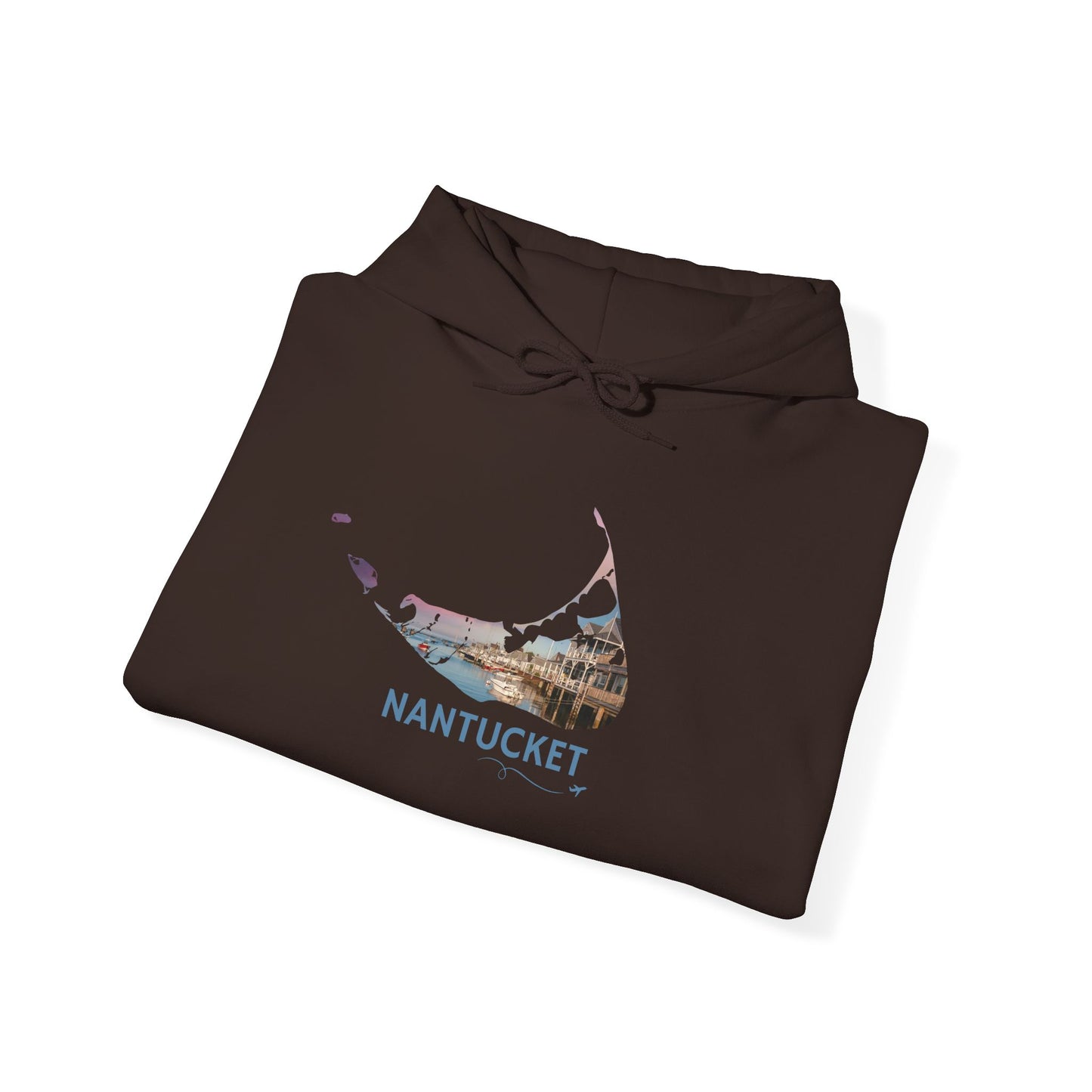 Nantucket Hoodie | Easy Street Harbor Houses & Boats Pullover
