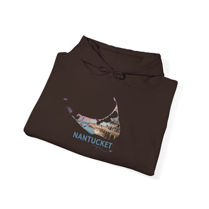 Nantucket Hoodie | Easy Street Harbor Houses & Boats Pullover