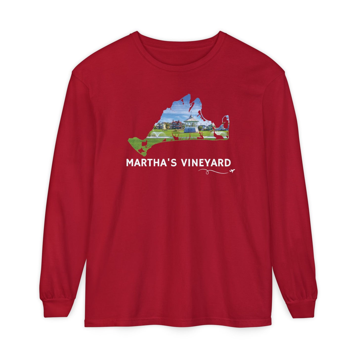 Martha’s Vineyard Outline Long Sleeve | Oak Bluffs Ocean Park