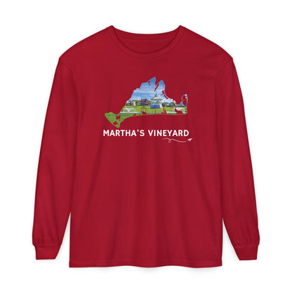 Martha’s Vineyard Outline Long Sleeve | Oak Bluffs Ocean Park