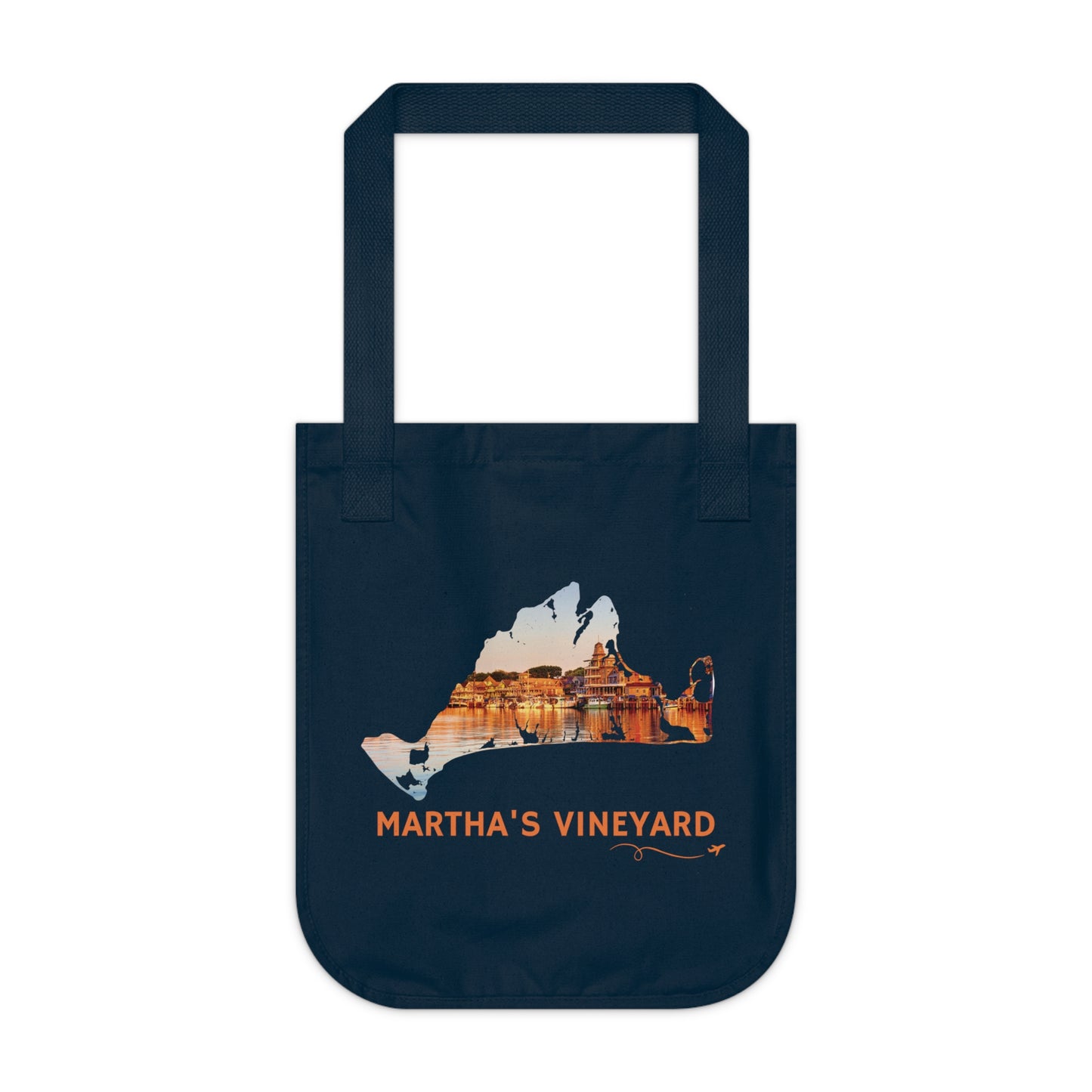 Martha’s Vineyard Tote Bag | Oak Bluffs Harbor Sunset Coastal Design