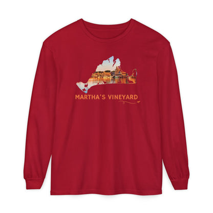 Martha’s Vineyard Long Sleeve Shirt | Oak Bluffs Harbor Sunset