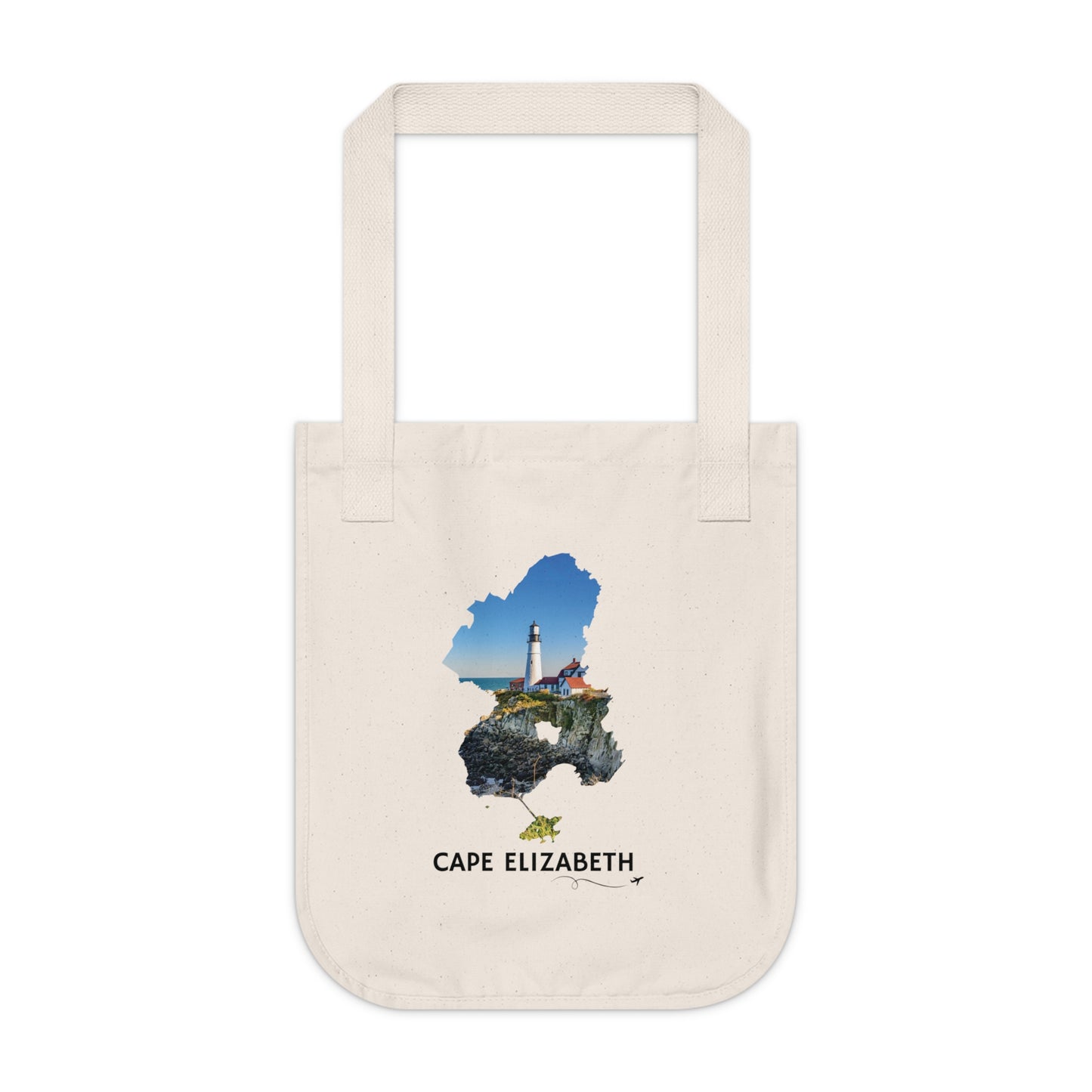 Cape Elizabeth Tote Bag | Portland Head Light & Harbor Waterfront Scene
