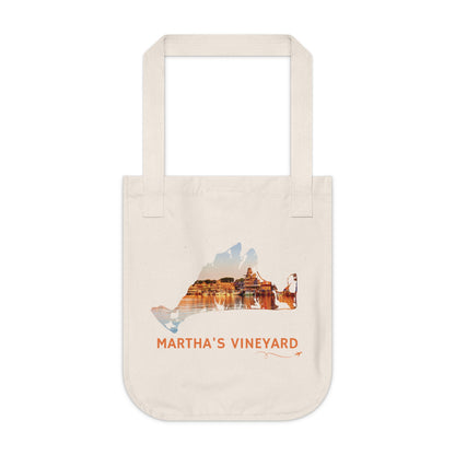 Martha’s Vineyard Tote Bag | Oak Bluffs Harbor Sunset Coastal Design