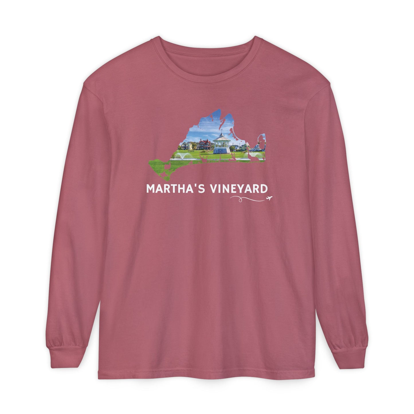 Martha’s Vineyard Outline Long Sleeve | Oak Bluffs Ocean Park