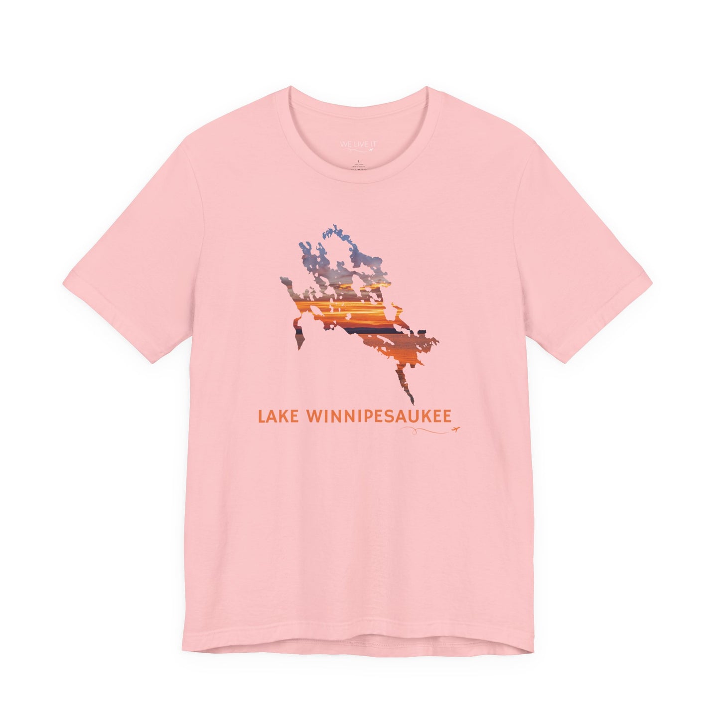 Lake Winnipesaukee T-Shirt | Sunset Lake Outline