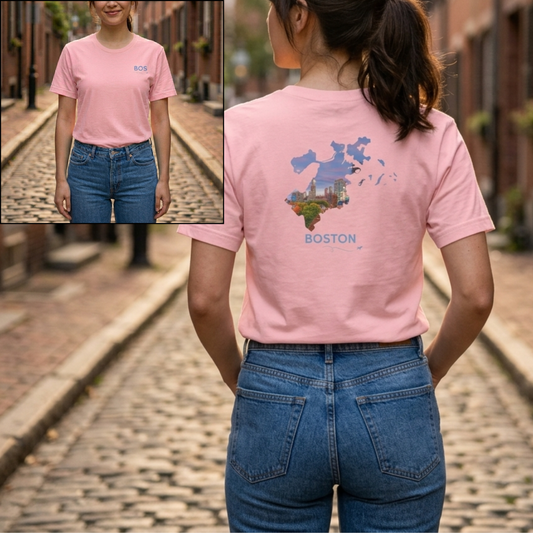 Boston T-Shirt | BOS Front & Faneuil Hall Back