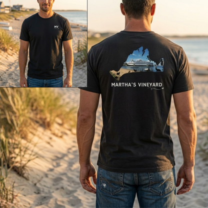 Martha’s Vineyard T-Shirt | MV Front & Vineyard Haven Steamship Back