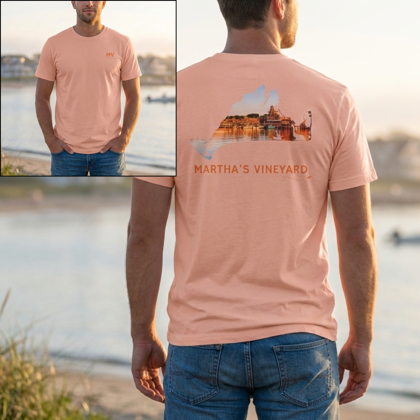 Martha’s Vineyard T-Shirt | Oak Bluffs Harbor Sunset