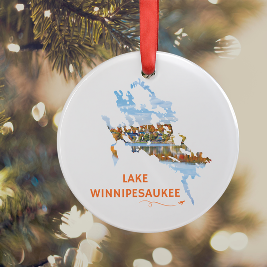 Lake Winnipesaukee Ornament | Meredith NH Fall Foliage – We Live It