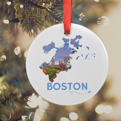Boston Ornament | Faneuil Hall, Quincy Market & Custom House Tower Skyline Keepsake – We Live It