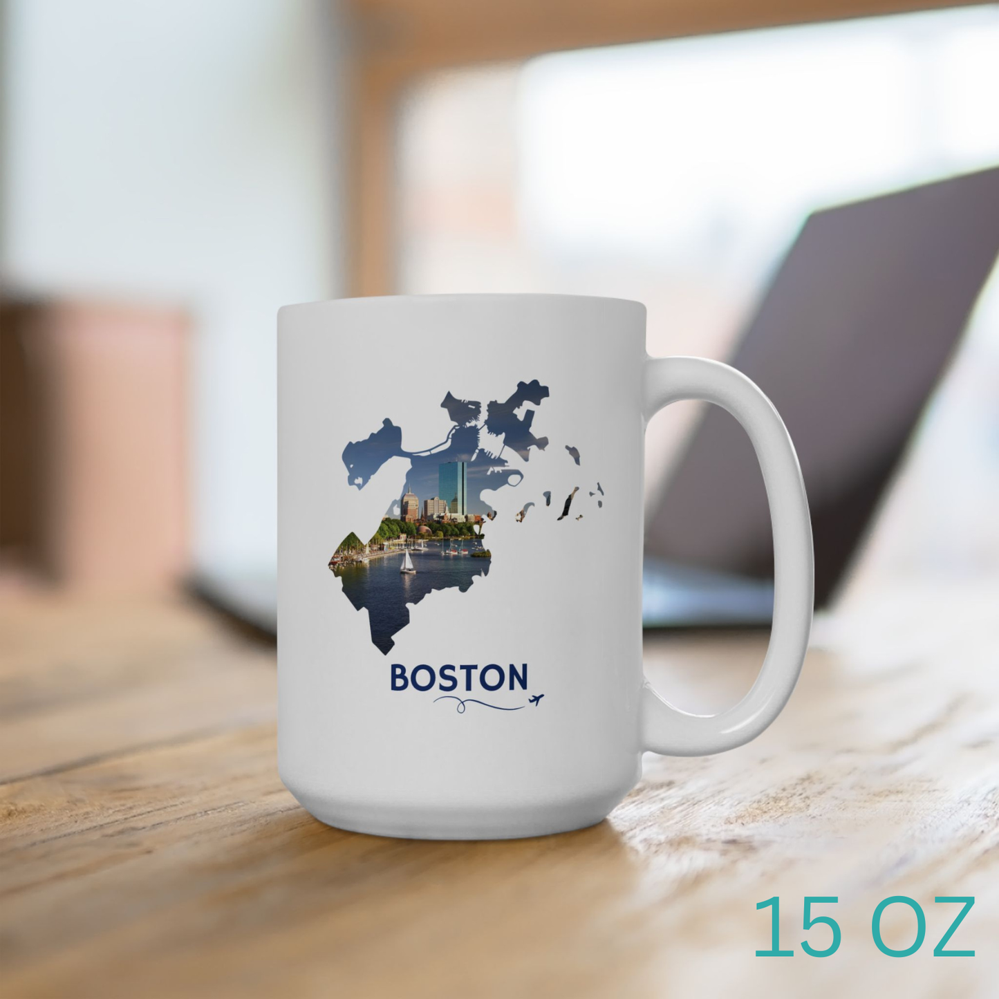 Boston Mug | City Skyline & Sailboat on the Charles River – We Live It