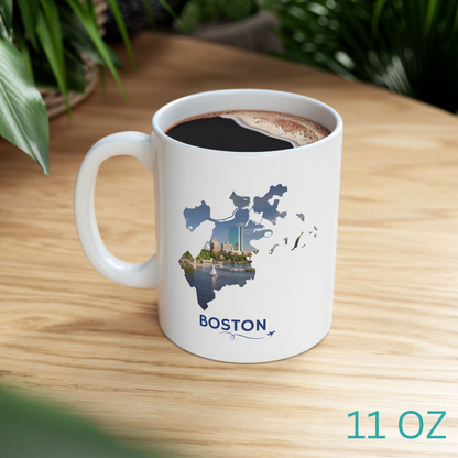 Boston Mug | City Skyline & Sailboat on the Charles River – We Live It