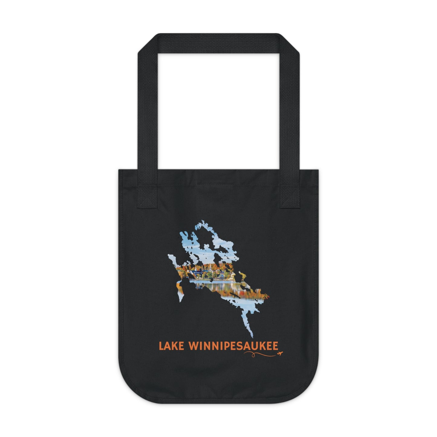 Lake Winnipesaukee Tote Bag | Meredith Foliage & Lake Waterfront Scene
