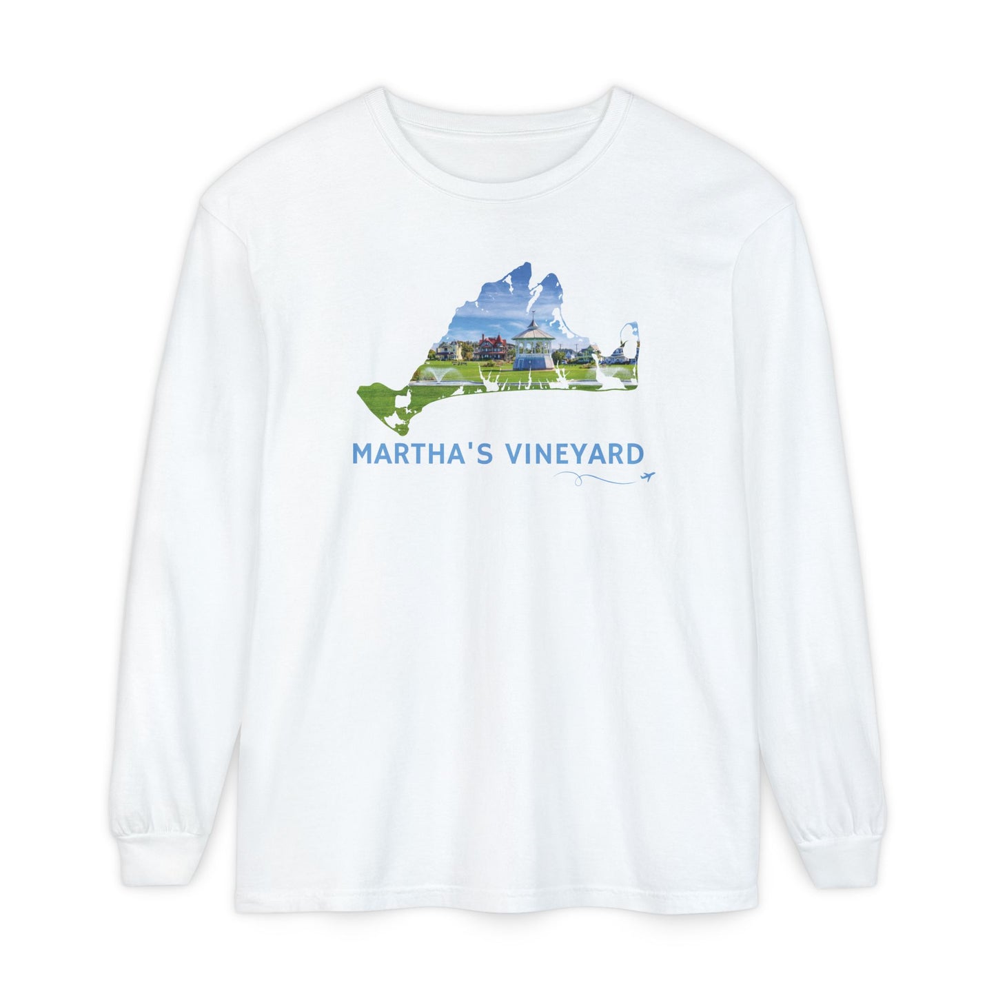 Martha’s Vineyard Outline Long Sleeve | Oak Bluffs Ocean Park